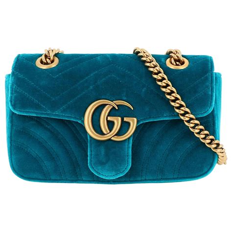 sac gucci velour bleu